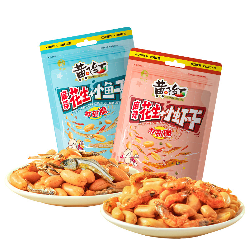 黄飞红麻辣小鱼花生米下酒菜