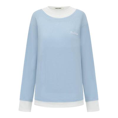 SHRO ENROLine of suspension 灰色假两件绣花T恤银泰百货 301469