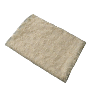 米黄重磅刺绣提花网纱 连衣裙子P裙帘汉服装头纱旗袍发圈帘子面料