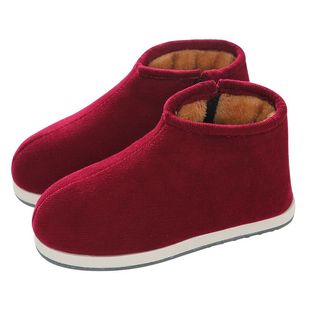 高帮纯手工棉鞋保暖女鞋灯芯绒老人鞋冬季加厚保暖鞋泡沫底防滑