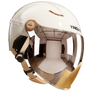 营缆头盔电动车女男国标3c认证四季通用夏季防晒双镜摩托车安全帽