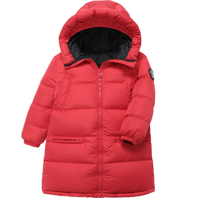 雅鹿加厚长款男童女童羽绒服