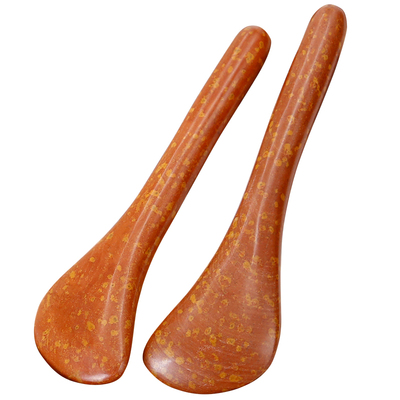 天然红砭石拨筋棒按摩刮痧美容棒