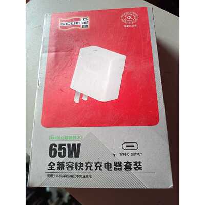 全新飞毛腿65W快充充电器，Type-C接口，采用氮化镓新技—议价