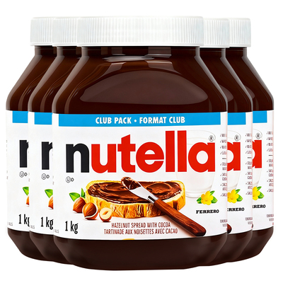 【5瓶装】费列罗巧克力酱nutella能多益榛子可可酱烘焙旗舰店