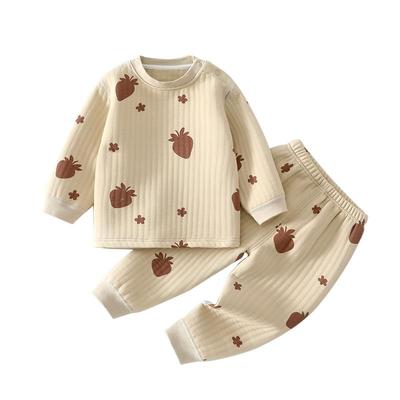 温巢婴儿衣服秋冬季夹棉分体套装