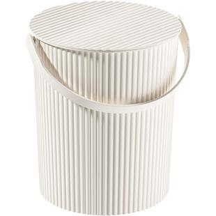 可坐手提水桶家用带盖加厚用储水塑料桶小水桶学生宿舍用圆收纳桶