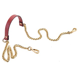 真皮链条包带斜挎包软牛皮荔枝纹减压带配件替换包包带子黑色单买