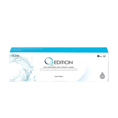 【免费试戴】OLENS隐形眼镜日抛30片/5片润氧蓝片透明近视囤货装