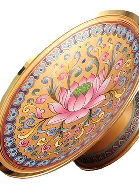 金佛堂合金供佛珐琅彩摆件