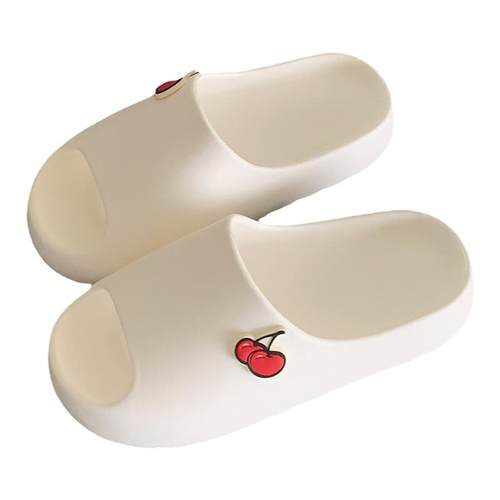 细细条 樱桃拖鞋女夏季情侣百搭时尚外穿踩屎感厚底防滑凉拖鞋ins