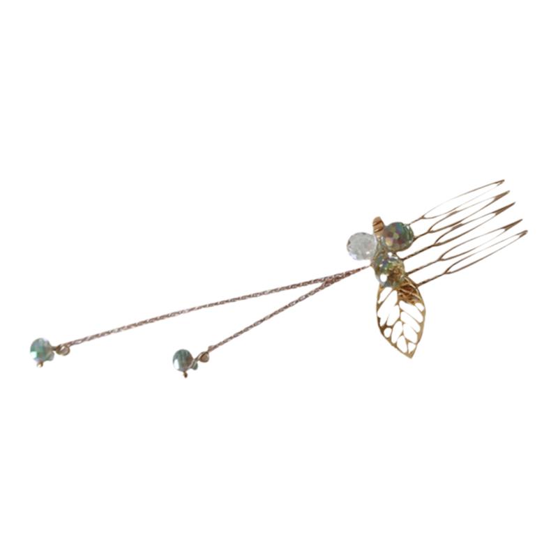 GUKUALI原创 2025新款金枝玉叶发复古梳国风少女汉服配饰头饰发饰