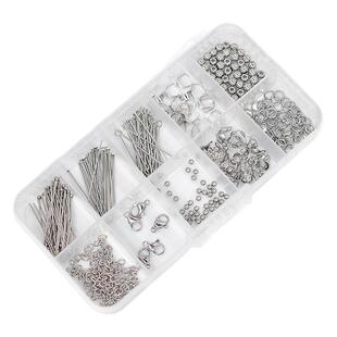 不锈钢盒装diy手工串珠饰品配件材料包古风手链钛钢延长链混套装