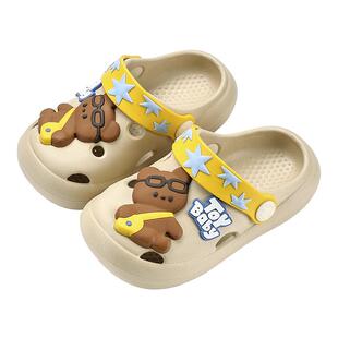 幸福玛丽2026新款男童拖鞋夏季儿童洞洞鞋女宝宝幼儿小孩软底洗澡