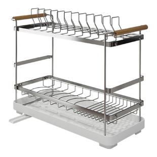 厨房置物架不锈钢碗盘收纳架沥水架碗碟收纳盒水槽边小尺寸筷子笼