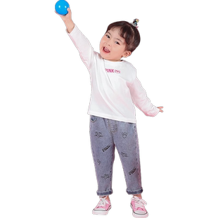 粉红豹女童长袖T恤秋季2026新款儿童春装上衣潮女宝宝小童打底衫