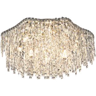 中山灯具 现代简约吸顶灯卧室灯客厅灯大气主卧灯轻奢浪漫水晶灯