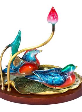 黎采全铜新中式玄关装饰摆件