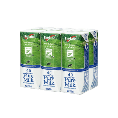 新西兰进口纽仕兰4.0g优质乳蛋白全脂纯牛奶250ml*6支