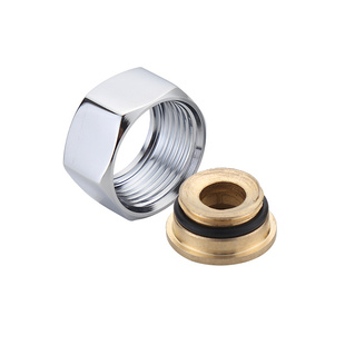 暗装淋浴龙头配件混水阀六角螺帽倒螺花洒三联活接头反牙维修螺母