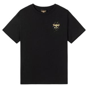 BOYLONDON金色流星翅膀印花短袖男女春夏新款潮牌圆领T恤N01908