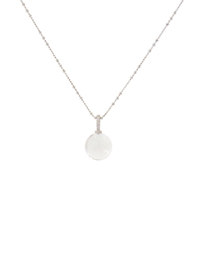 全净体白水晶吊坠女项链夏季轻奢