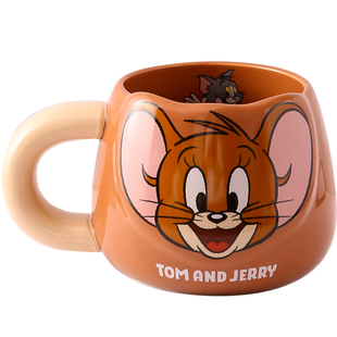 正版授权猫和老鼠马克杯情侣高颜值陶瓷咖啡杯子喝水杯女生日礼物