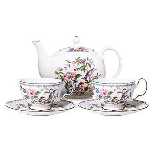 英国Aynsley安斯丽雀鸟英式骨瓷茶杯欧式茶具套装下午茶餐具礼盒