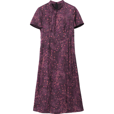 香云纱真丝连衣裙女2025夏季新款