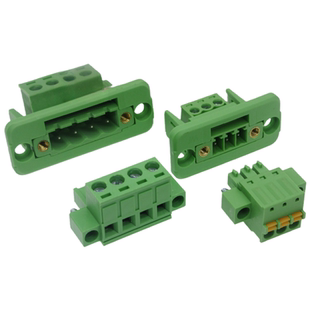 2EDGWC3.5mm穿墙固定3.81免焊框架三件套5.08螺丝7.62接线插头座