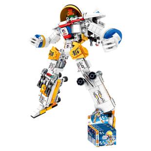 森宝积木星空探索航天科教太空核心舱飞船4合1天宫空间站组装玩具