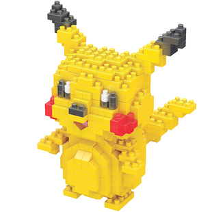 乐柏裕皮卡丘精灵宝可梦儿童拼装益智玩具女孩中国微型小颗粒积木