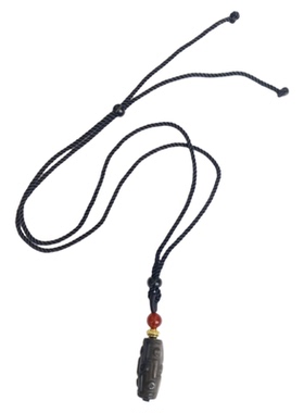 小众设计天然银曜石九眼天珠项链