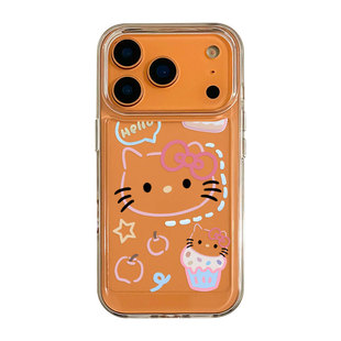 适用苹果17promax手机壳iPhone16超火HelloKitty巨好看的15plus独特14pro高级感KT猫14pm全包13保护12新款Air