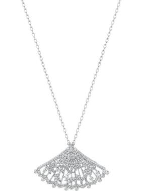 直营glamever折扇锆石项链女