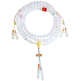 心斋堂【大势至尊者】国风原创天然月光石手串108颗佛珠修行念珠