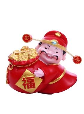 马年财神爷马上有钱招财摆件