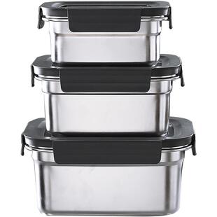 onlycook食品级不锈钢保鲜盒带盖密封盒水果收纳盒上班族饭盒餐盒