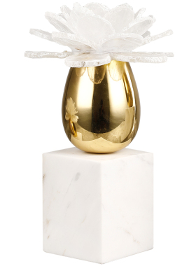 北欧风格天然客厅玄关黄铜水晶花