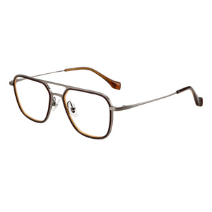 木川144mm眼镜男款近视复古商务双梁纯钛镜架可配度数网上配镜潮