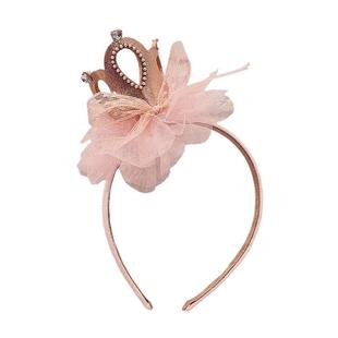 小嫩粉韩国进口儿童发饰品皇冠发箍生日演出女童头饰公主发夹发卡