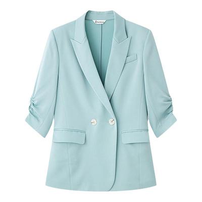 赢智尚中长款醋酸缎面西装职业装