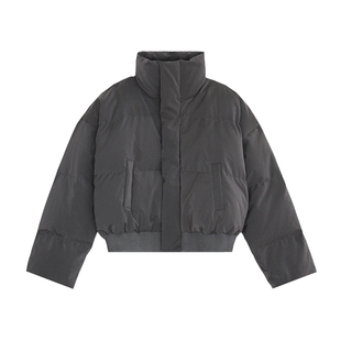 美式复古cleanfit短款轻薄羽绒棉服男冬季外套潮牌保暖立领面包服