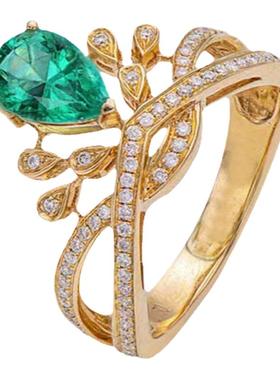 复古彩宝戒指女百搭小众高级手饰