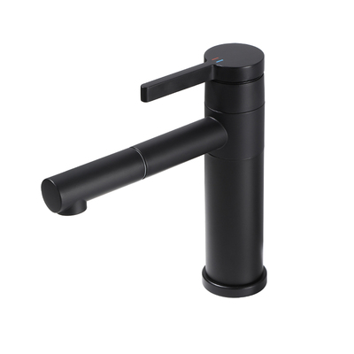 欧之卓座式黑色转动冷热水龙头