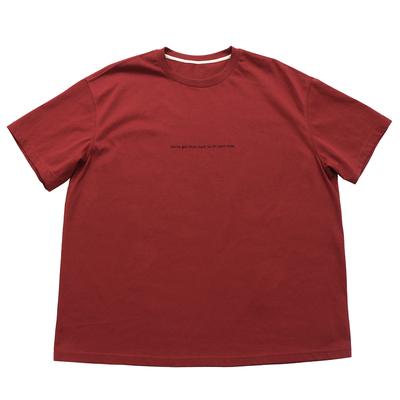 鹿与飞鸟「无压之夏」情侣款 softfit松弛休闲大版字母T恤7424