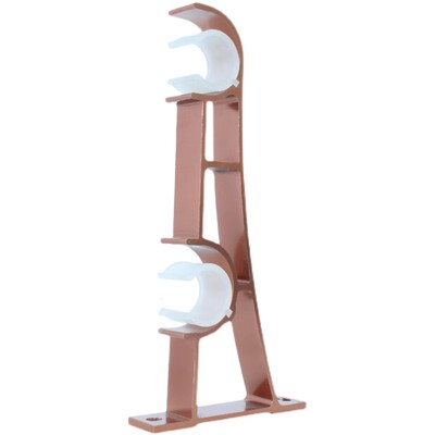 孔距65侧装双杆单杆窗帘杆罗马杆支架座底座架子托杆挂钩配件加厚