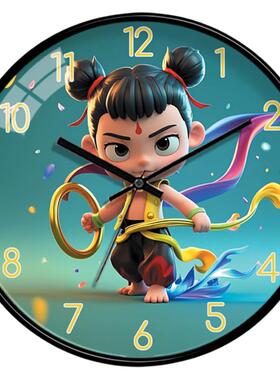 哪吒周边2025新款客厅挂钟
