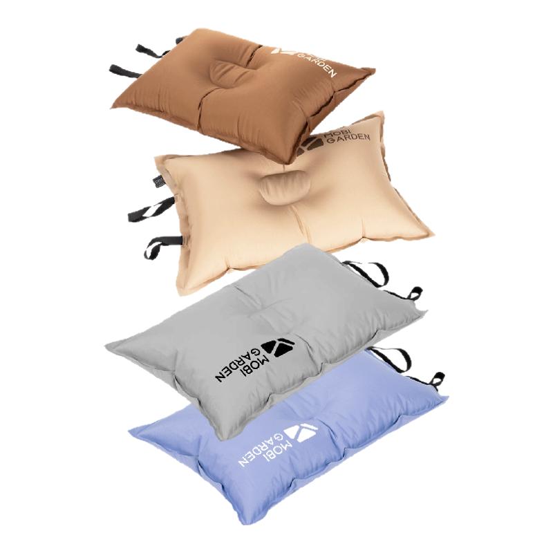 牧高笛户外露营半自动充气枕头旅行便携枕头舒适护腰枕靠枕午睡枕