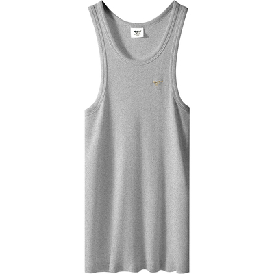 七匹狼男士纯棉高弹力粗罗纹背心